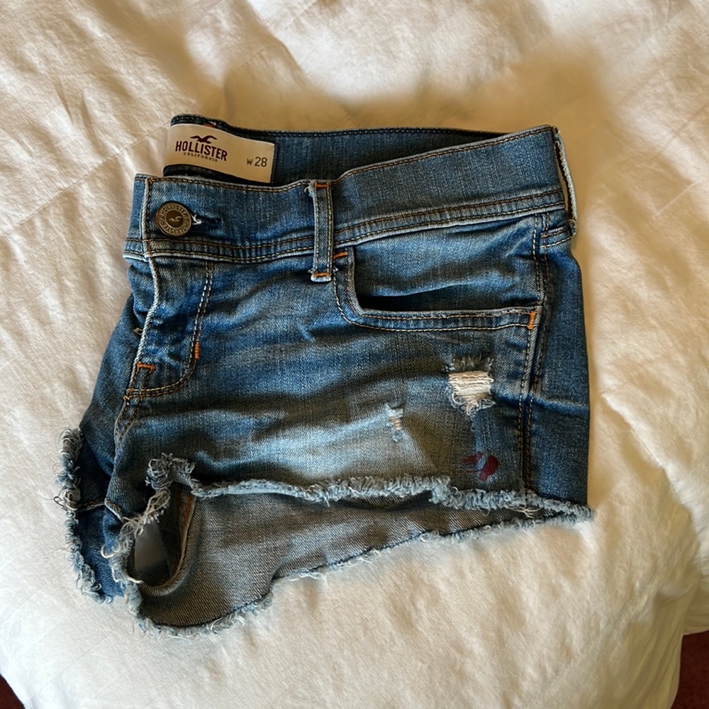 Low Rise Denim Shorts